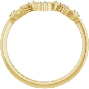 Nature - Megan - 14K Yellow Gold .06 CTW Lab Grown Diamond Contour Band