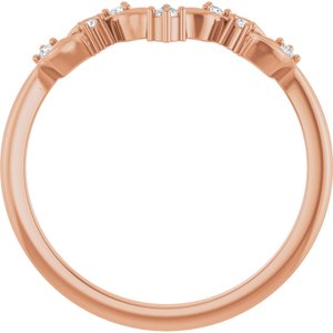 Nature - Megan - 14K Rose Gold .05 CTW Natural Diamond Contour Band