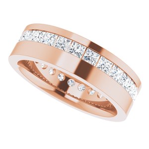 Unique - Asher - 14K Rose Gold 2 1/2 CTW Lab-Grown Diamond Band