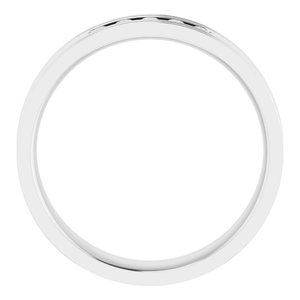 Hammered - Kai - 14K White Gold .07 CTW Natural Diamond Band