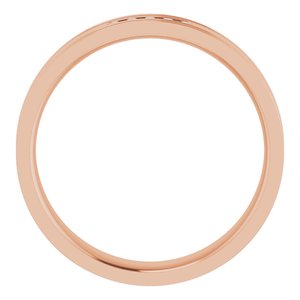 Hammered - Kai - 14K Rose Gold .07 CTW Natural Diamond Band
