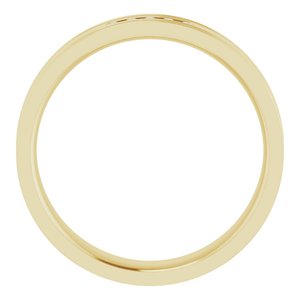 Hammered - Kai - 14K Yellow Gold .07 CTW Natural Diamond Band