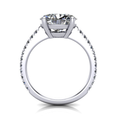 Abigail Oval Shape Classic Engagement Ring in Platinum