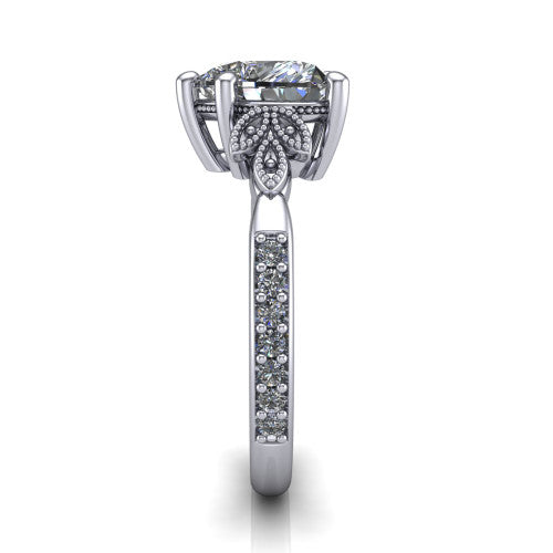 Lora Heart Shape Solitaire Engagement Ring in Platinum