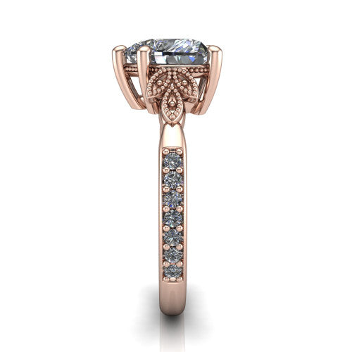 Lora Heart Shape Solitaire Engagement Ring in 14K Rose Gold