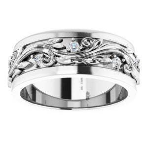 Diamond - Aria - 14K White Gold 1/4 CTW Natural Diamond Band Size 8