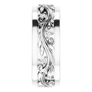Diamond - Aria - 14K White Gold 1/4 CTW Natural Diamond Band Size 8