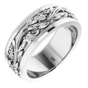 Diamond - Aria - 14K White Gold 1/4 CTW Natural Diamond Band Size 8