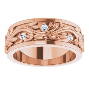 Diamond - Aria - 14K Rose Gold 1/4 CTW Natural Diamond Band Size 5.5