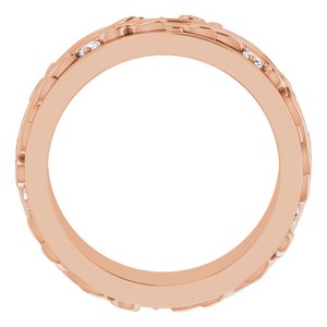 Diamond - Aria - 14K Rose Gold 1/4 CTW Natural Diamond Band Size 5.5