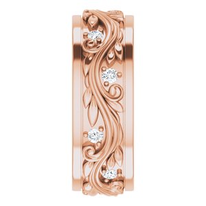 Diamond - Aria - 14K Rose Gold 1/4 CTW Natural Diamond Band Size 5.5