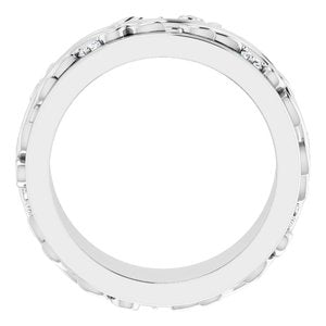 Diamond - Aria - Platinum 1/6 CTW Natural Diamond Band Size 4