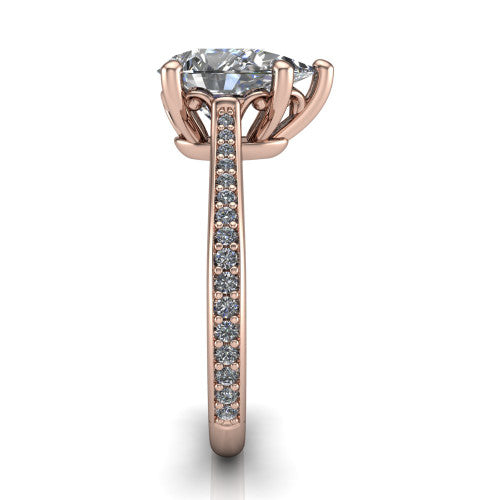 Amelia Pear Shape Solitaire Engagement Ring in 14K Rose Gold