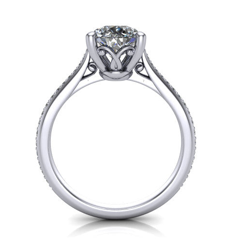 Amelia Pear Shape Solitaire Engagement Ring in Platinum