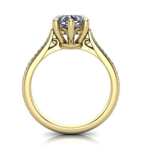 Amelia Heart Shape Solitaire Engagement Ring in 18K Yellow Gold