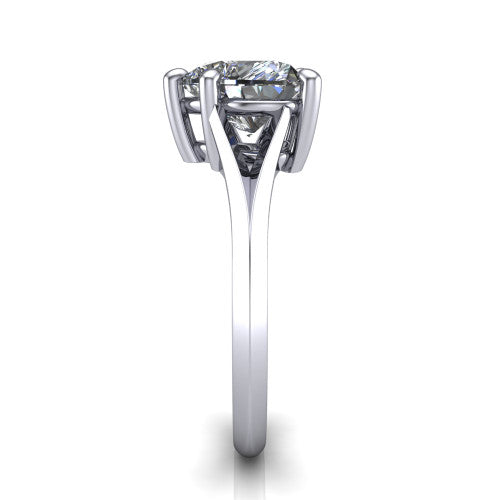 Grace Heart Shape Classic Engagement Ring in Platinum