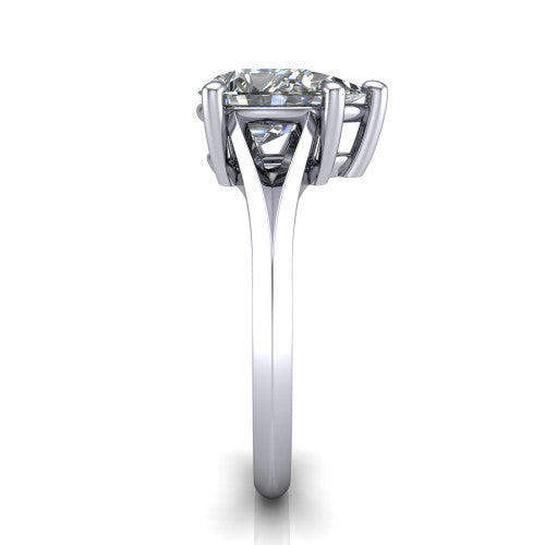 Grace Pear Shape Classic Engagement Ring in Platinum