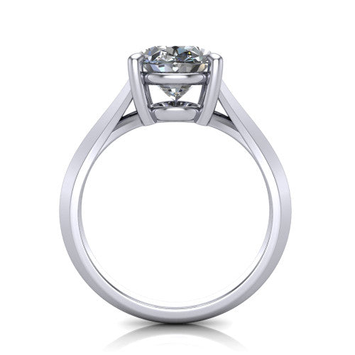 Grace Oval Shape Classic Engagement Ring in Platinum