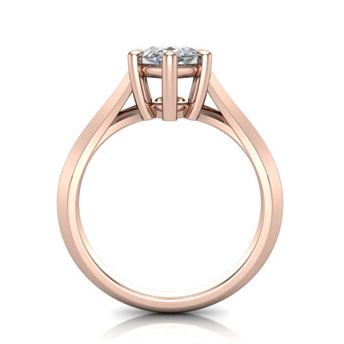 Grace Marquise Shape Classic Engagement Ring in 14K Rose Gold