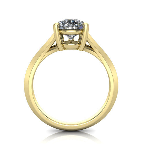 Grace Pear Shape Classic Engagement Ring in 14K Yellow Gold