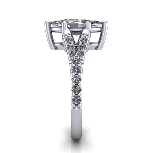 Sophia Marquise Shape Classic Engagement Ring in 14K White Gold