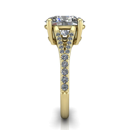 Sophia Oval Shape Classic Engagement Ring in 14K Yellow Gold