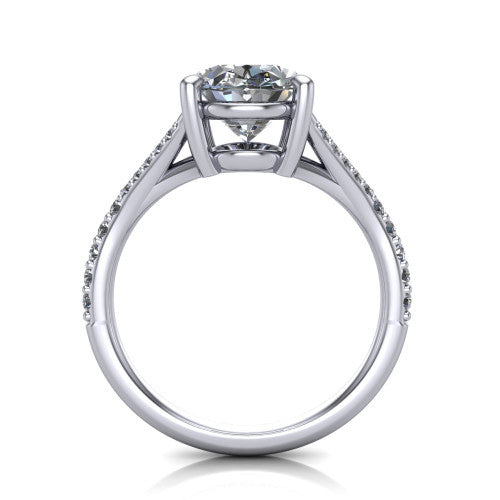 Sophia Oval Shape Classic Engagement Ring in Platinum