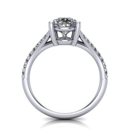 Sophia Pear Shape Classic Engagement Ring in 14K White Gold