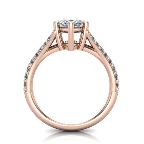 Sophia Marquise Shape Classic Engagement Ring in 14K Rose Gold