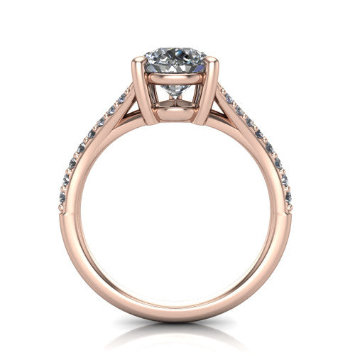 Sophia Pear Shape Classic Engagement Ring in 18K Rose Gold