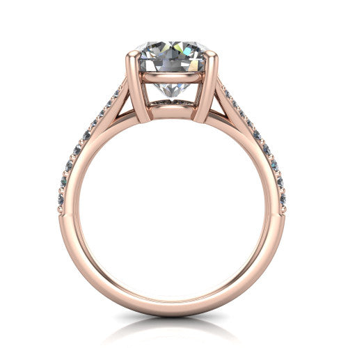 Sophia Round Shape Classic Engagement Ring in 18K Rose Gold