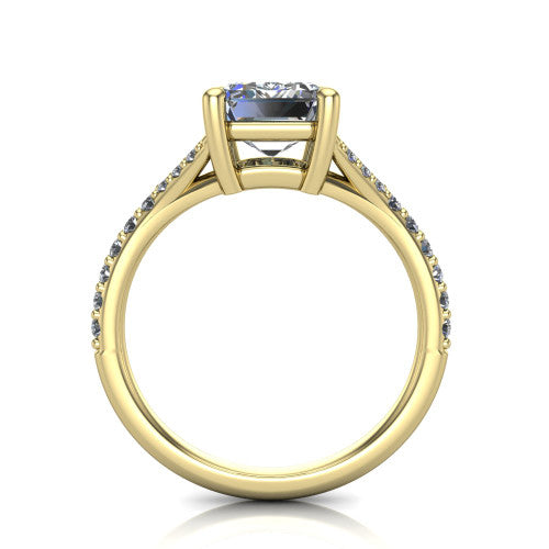 Sophia Emerald Shape Classic Engagement Ring in 18K Yellow Gold