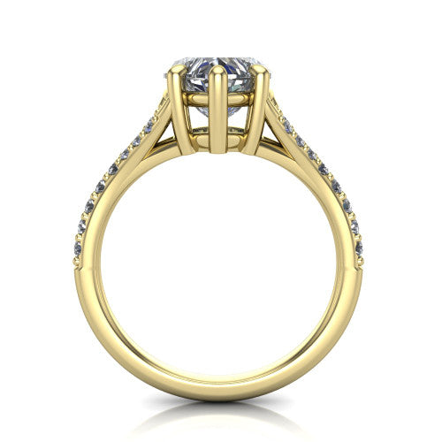Sophia Heart Shape Classic Engagement Ring in 14K Yellow Gold