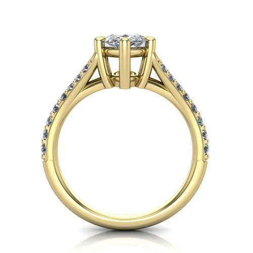 Sophia Marquise Shape Classic Engagement Ring in 14K Yellow Gold