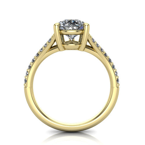 Sophia Pear Shape Classic Engagement Ring in 18K Yellow Gold
