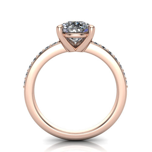 Evelyn Pear Shape Classic Engagement Ring in 14K Rose Gold