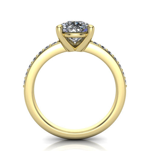 Evelyn Pear Shape Classic Engagement Ring in 18K Yellow Gold