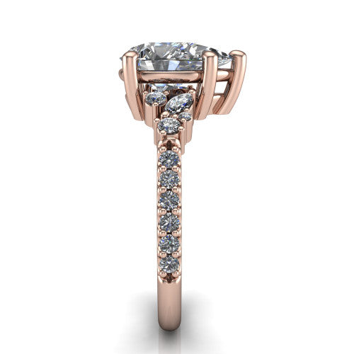 Willow Pear Shape Classic Engagement Ring in 14K Rose Gold