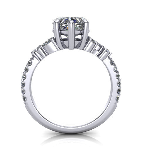 Willow Heart Shape Classic Engagement Ring in Platinum