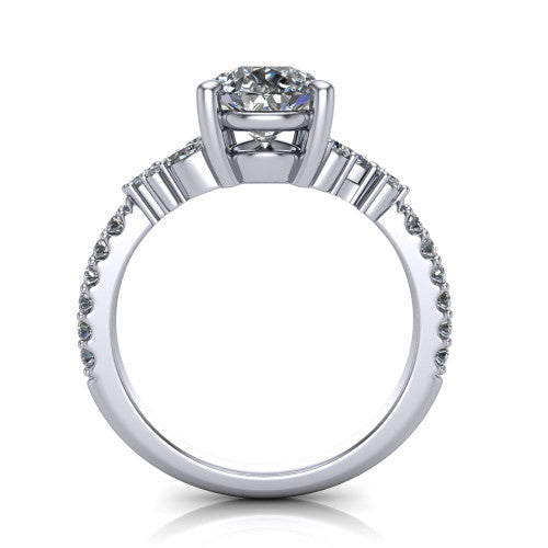 Willow Pear Shape Classic Engagement Ring in Platinum