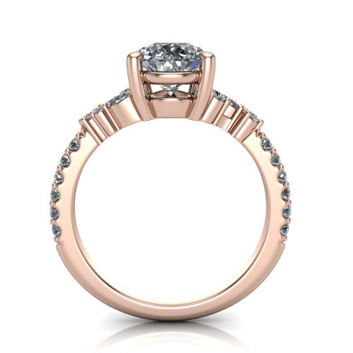 Willow Pear Shape Classic Engagement Ring in 14K Rose Gold