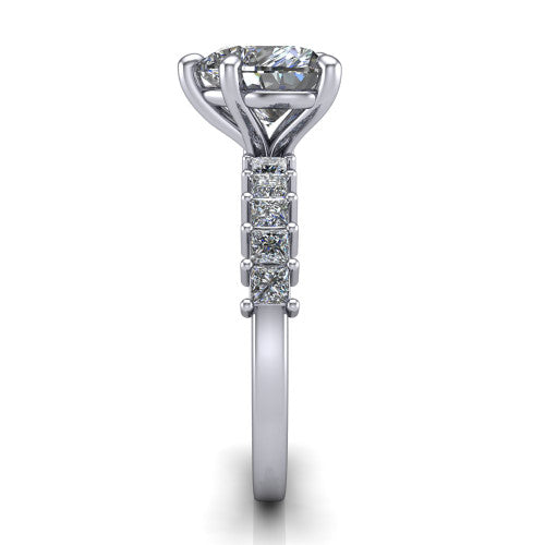 Maya Heart Shape Classic Engagement Ring in Platinum