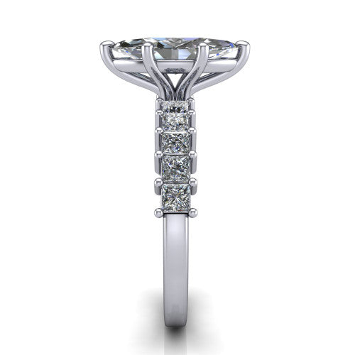 Maya Marquise Shape Classic Engagement Ring in Platinum