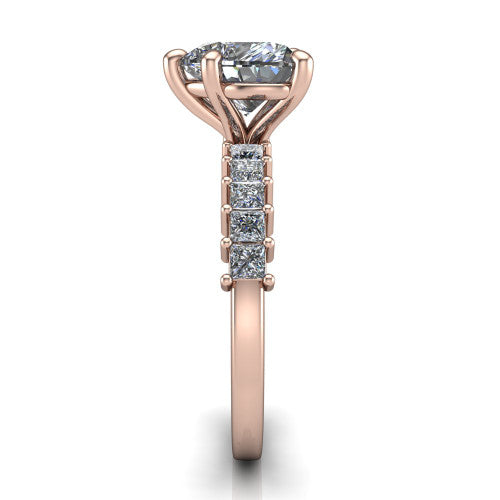 Maya Heart Shape Classic Engagement Ring in 14K Rose Gold