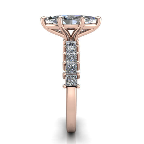 Maya Marquise Shape Classic Engagement Ring in 14K Rose Gold