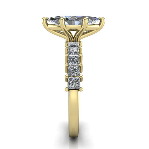 Maya Marquise Shape Classic Engagement Ring in 14K Yellow Gold