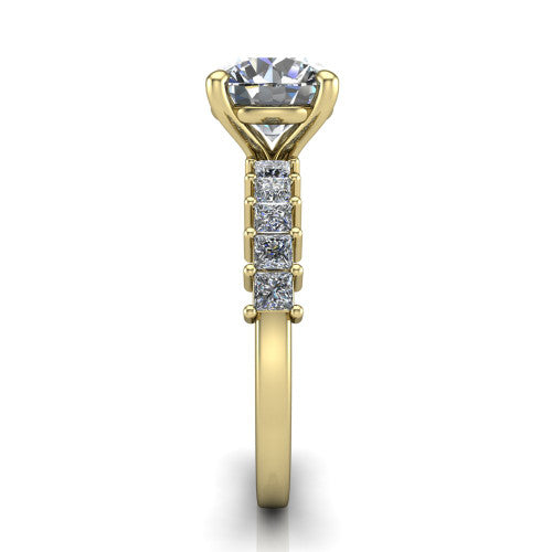 Maya Round Shape Classic Engagement Ring in 18K Yellow Gold
