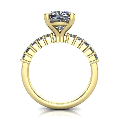Maya Cushion Shape Classic Engagement Ring in 14K Yellow Gold