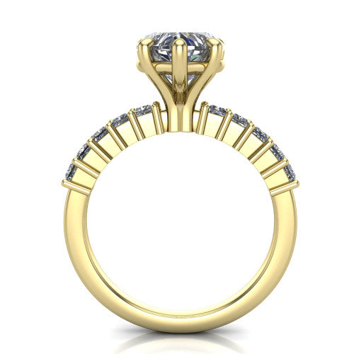 Maya Heart Shape Classic Engagement Ring in 18K Yellow Gold