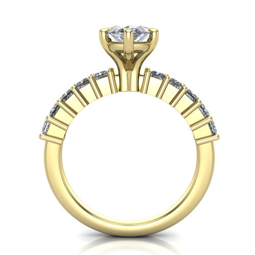Maya Marquise Shape Classic Engagement Ring in 18K Yellow Gold